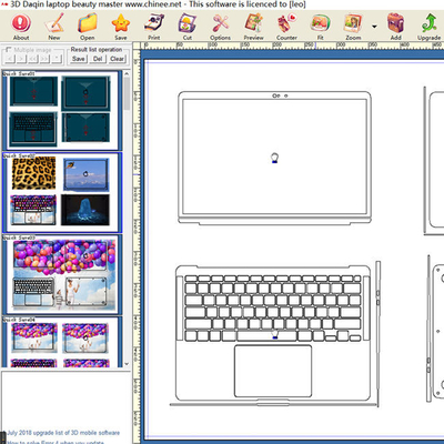 DAQIN Laptop Skin Sticker Snijmachine Met Ontwerp Software Laptop Skin Machine