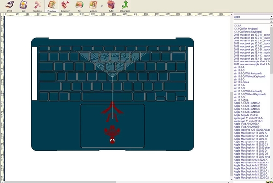 Ontwerpoem Laptop Huid die Machine, Laptop de Persmachine van de Huidhitte maakt